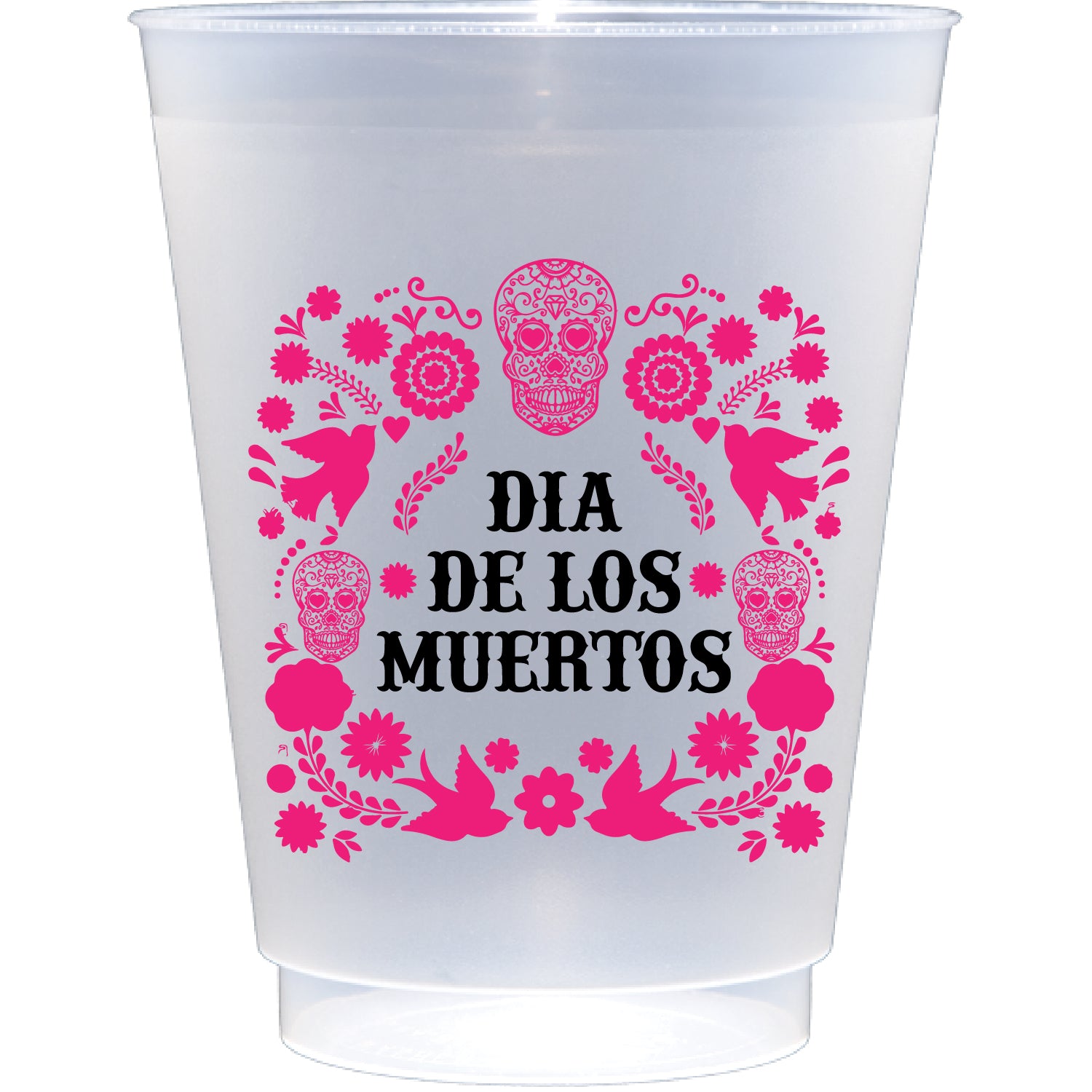 Dia de los muertos frosted flex cups