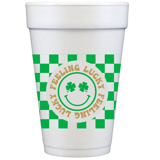smiley luck | styrofoam cups