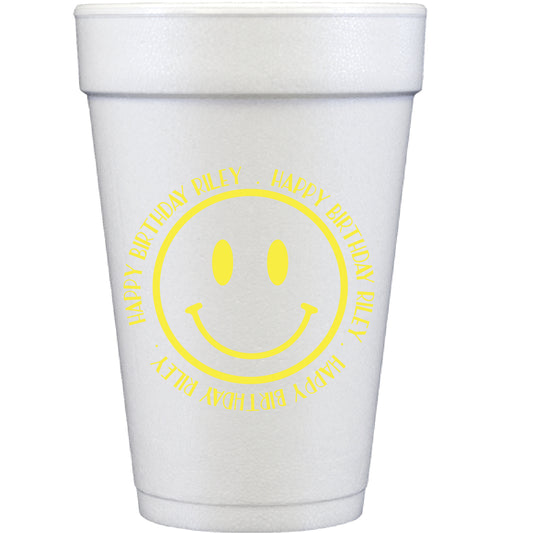 smiley face | styrofoam cups