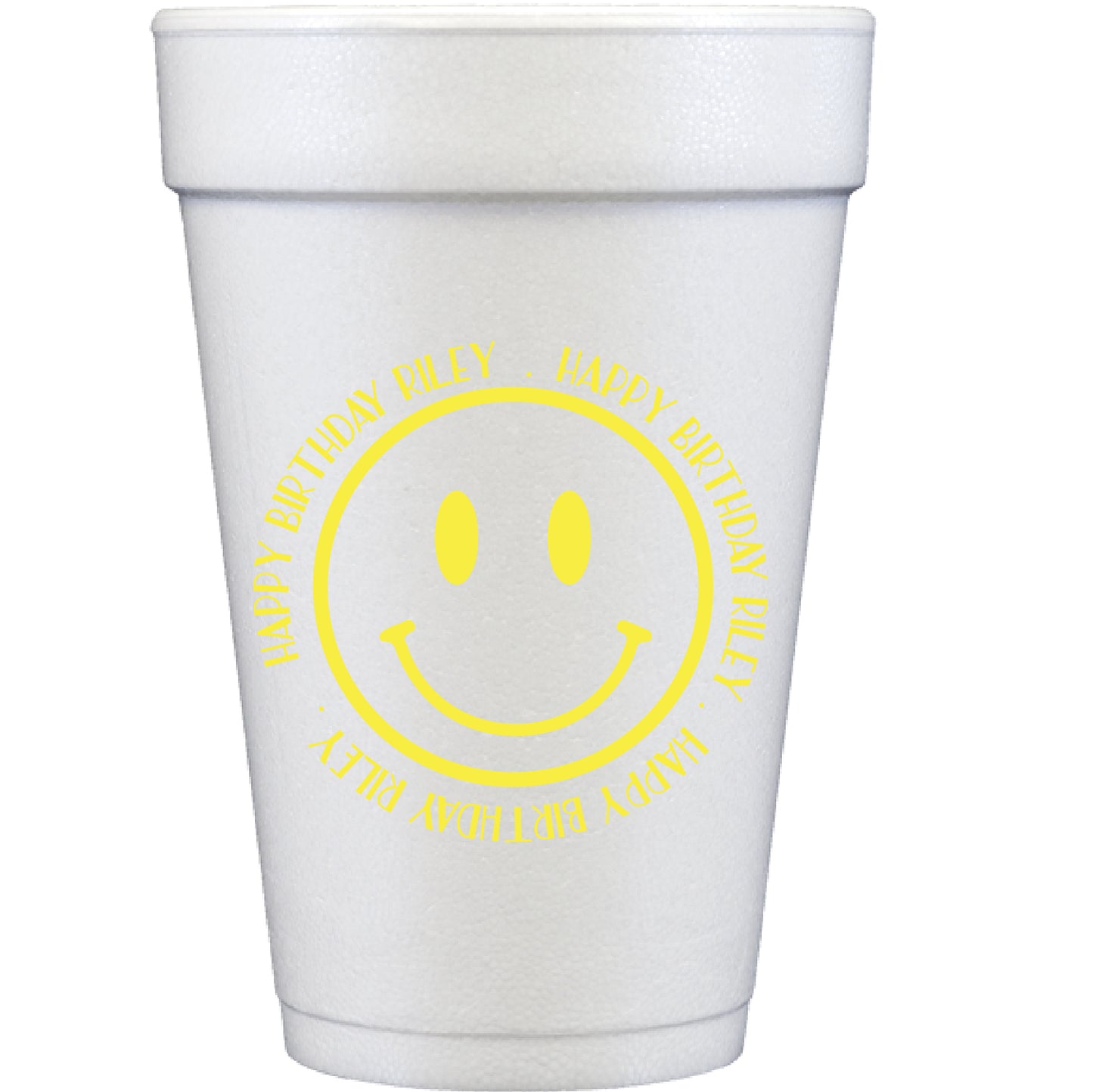 smiley face | styrofoam cups