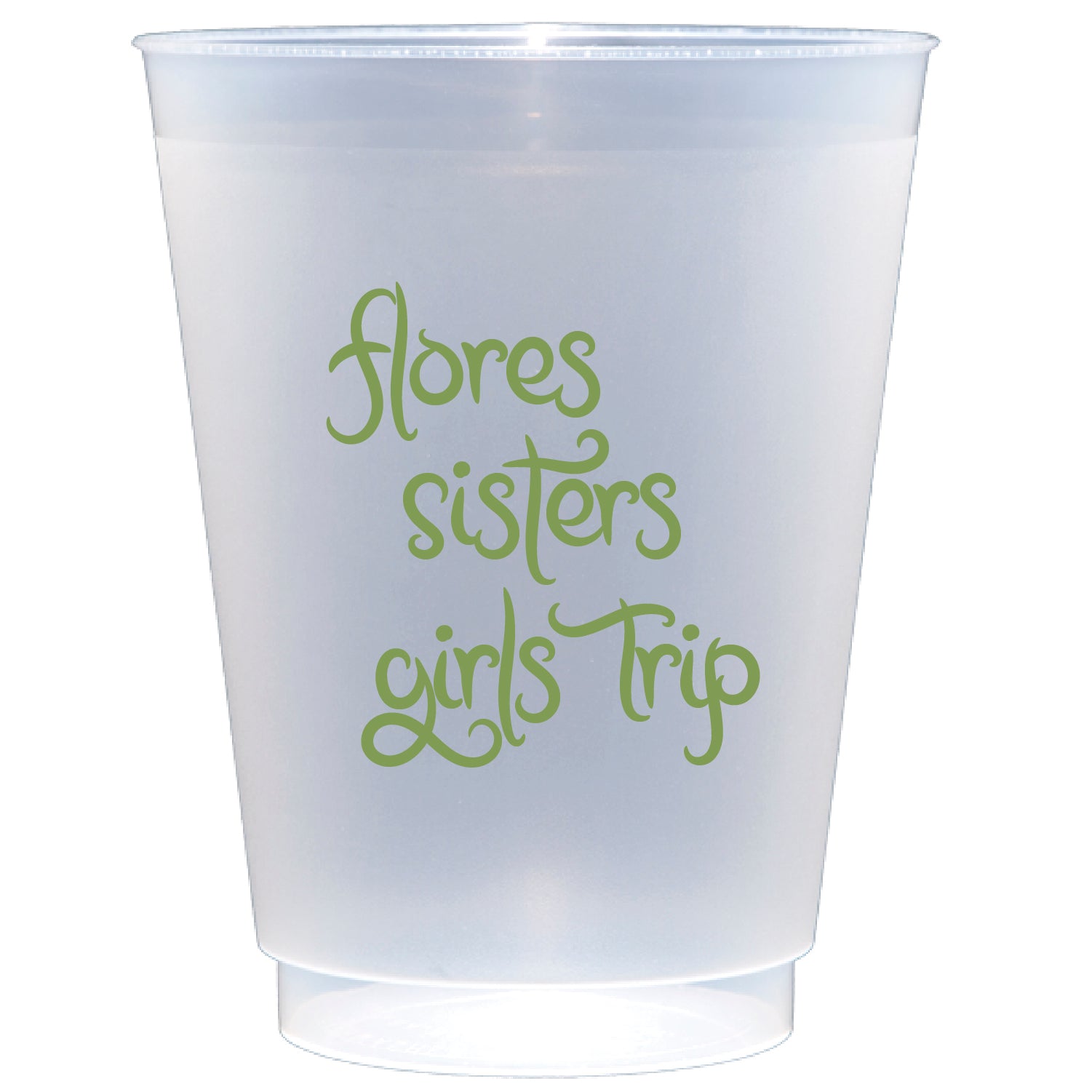 Personalized swirly font | Frosted flex cup