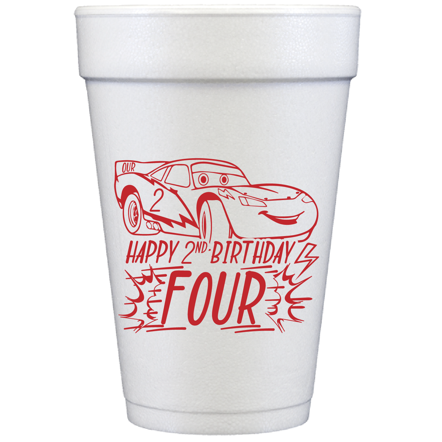 lightening mcqueen | styrofoam cups