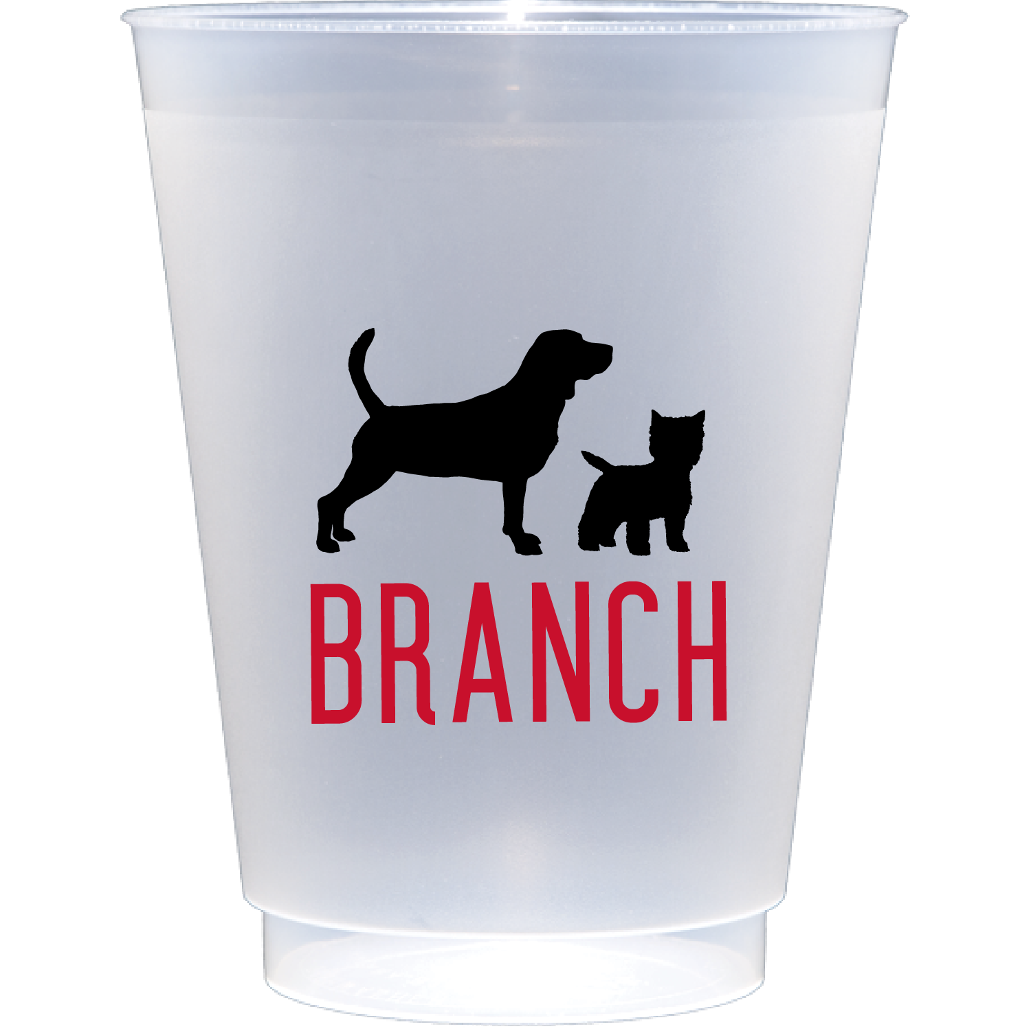 Personalized dog silhouette | Frosted Flex Cup 