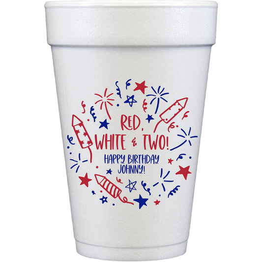 patriotic birthday | styrofoam cups