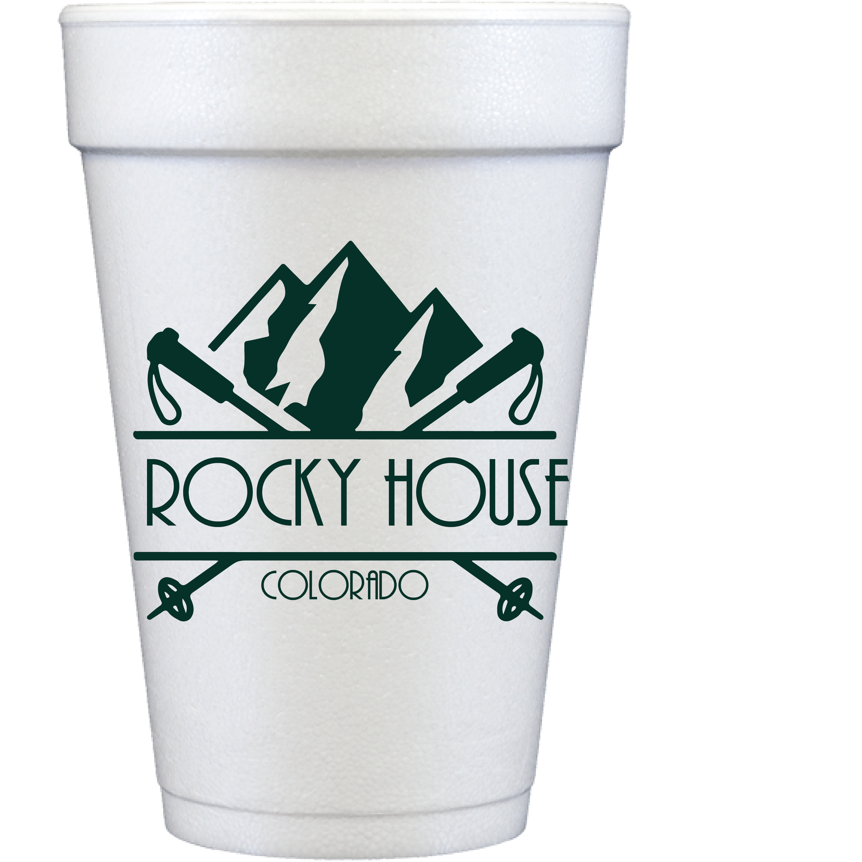 Personalized winter skiing | styrofoam cup