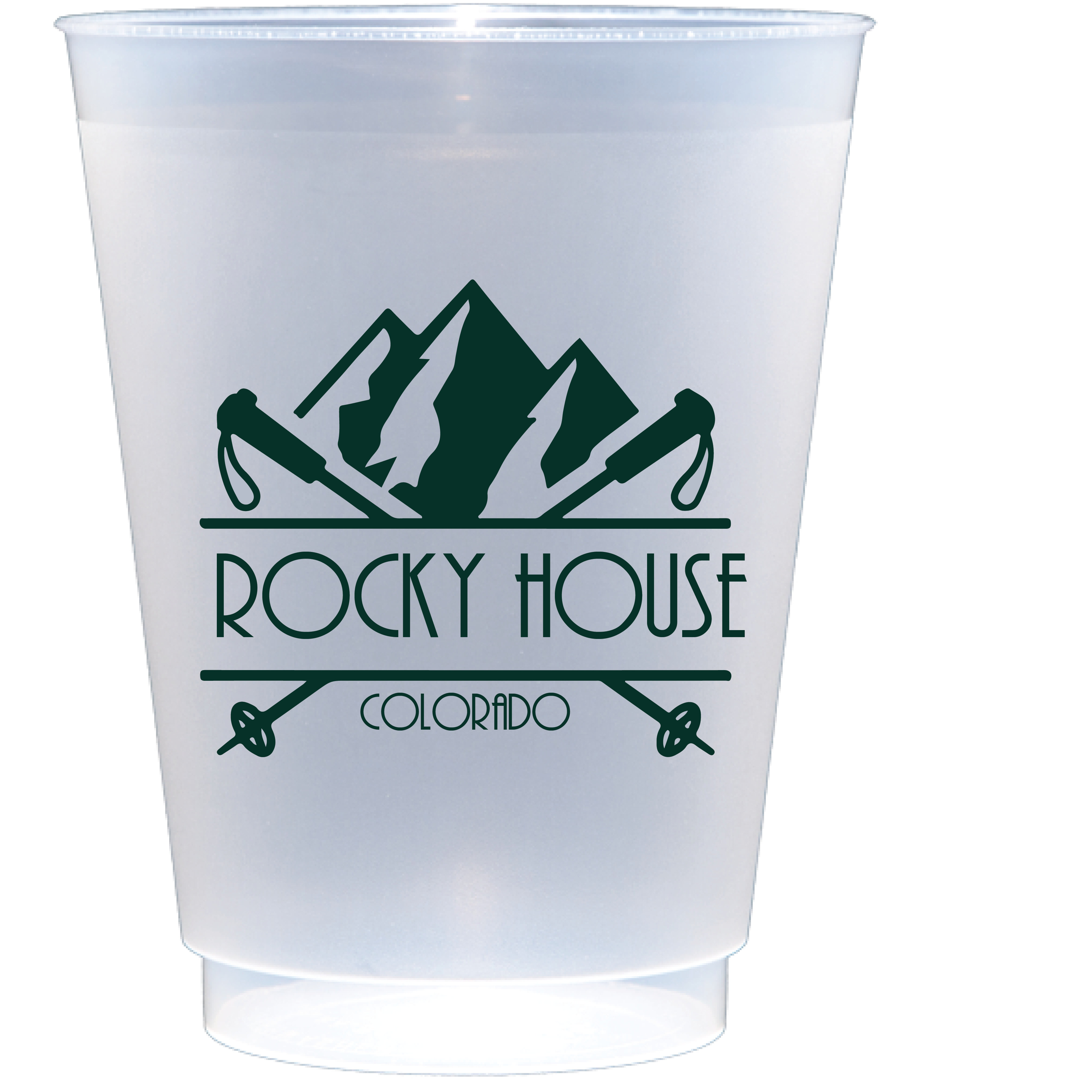 Personalized mountain ski cup | Frosted Flex Cup