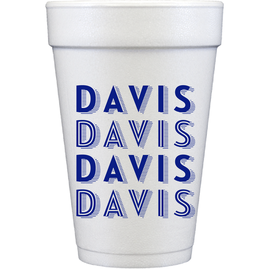 stacked name | styrofoam cups