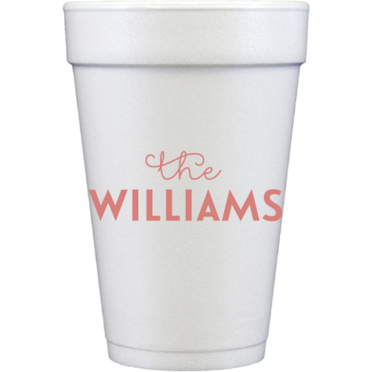 personalized family name custom styrofoam cups – The Essential Market