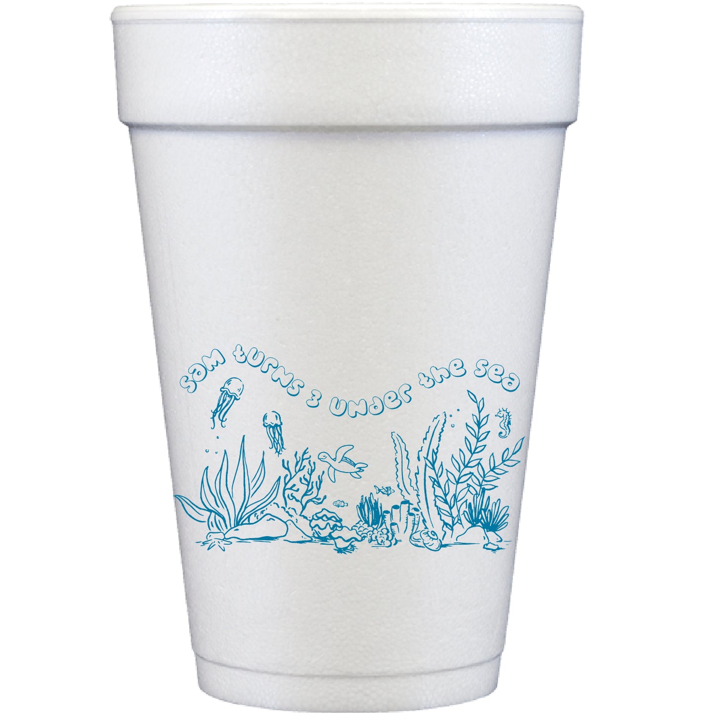 under the sea | styrofoam cups